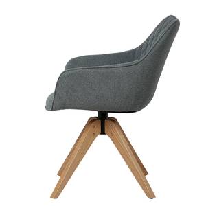 Chaise à accoudoirs Pori I Tissu / Chêne massif - 1 chaise