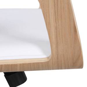 Chaise de bureau pivotante Kinnula Imitation cuir - Frêne / Blanc