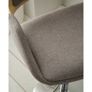 Chaise de bar Bedsted Tissu / Métal - Anthracite - Anthracite