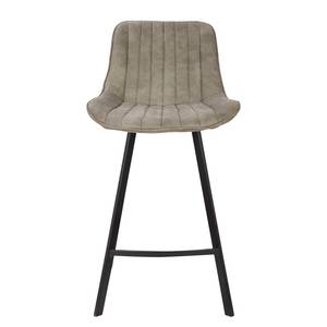 Chaises de bar Taali (lot de 2) microfibre/metal - Cappuccino