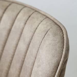 Chaises de bar Taali (lot de 2) microfibre/metal - Cappuccino