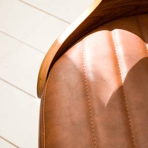 Gestoffeerde stoel Kajoo kunstleer - goudbruin