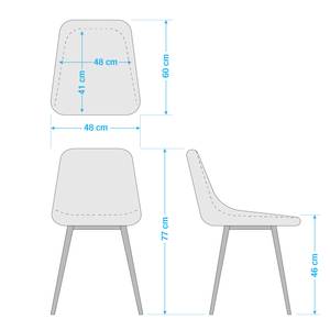 Gestoffeerde stoelen Ravani microvezel/staal - Microvezel Colby: Vintage donkerbruin