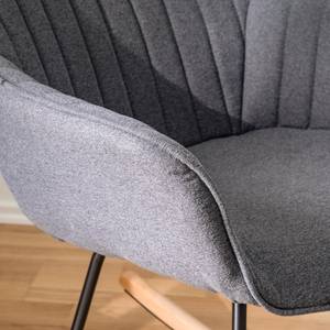 Chaise à bascule Floby Tissu / Caoutchouc - Gris foncé / Caoutchouc