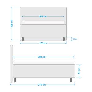 Gestoffeerd bed Ulven Antraciet - 160 x 200cm