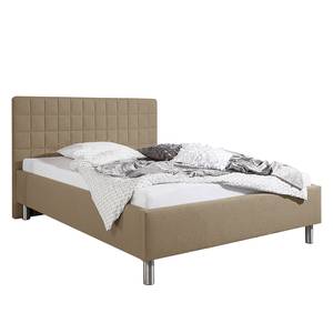 Gestoffeerd bed Ulven Lichtbruin - 140 x 200cm