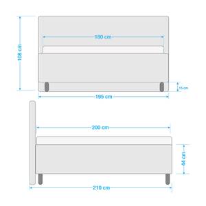 Gestoffeerd bed Ulven Lichtbruin - 180 x 200cm