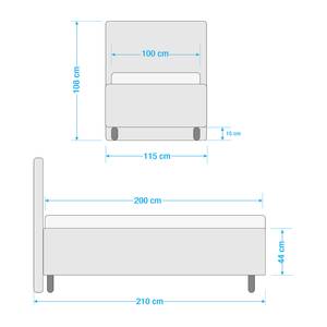 Gestoffeerd bed Ulven Lichtbruin - 100 x 200cm