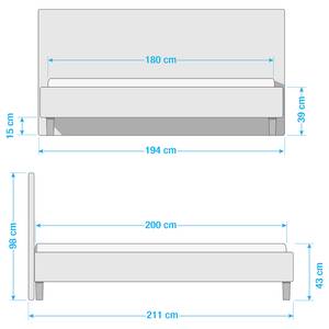 Gestoffeerd bed Torvik Mintgroen - 180 x 200cm