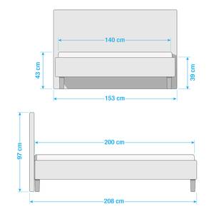 Gestoffeerd bed  Mosvik Oud pink - 140 x 200cm