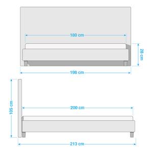 Polsterbett Skann Beige - 180 x 200cm