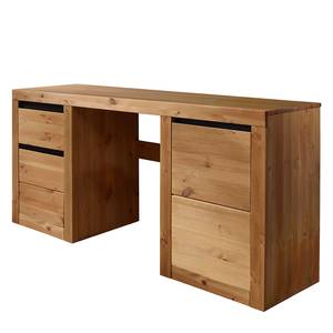 Schreibtisch Woodcroft I Kiefer massiv / Metall - Kiefer / Schwarz