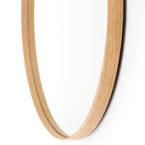 Spiegel Glance massief eikenhout - Diameter: 66 cm