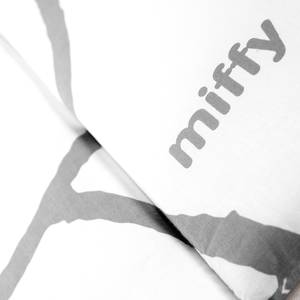 Wickelauflage Miffy Mischgewebe - Grau / Weiß