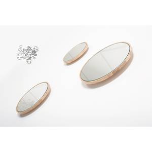 Miroir Look Chêne massif - Diamètre : 27 cm