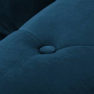 Grand canapé Solita Velours - Bleu foncé - Avec repose-pieds