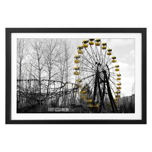 Tableau déco Ferris Wheel Tilleul massif - Jaune