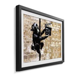 Bild Banksy No. 13 Massivholz Linde - Schwarz