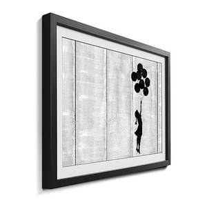 Afbeelding Banksy No. 3 Massief lindehout - zwart/wit