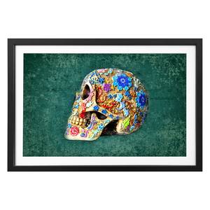 Tableau déco Colorful Suger Skull Tilleul massif - Multicolore