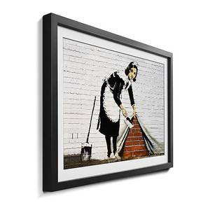Tableau déco Banksy No. 19 Tilleul massif - Multicolore