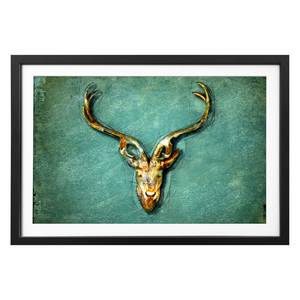 Tableau déco The Deer Tilleul massif - Multicolore