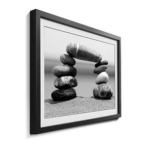 Afbeelding Door on Beach Massief lindehout - zwart/wit