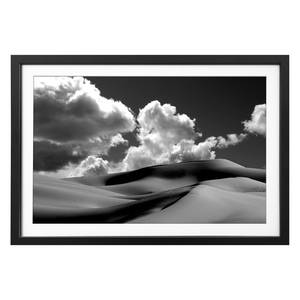 Tableau déco Sand Dunes Tilleul massif - Noir / Blanc