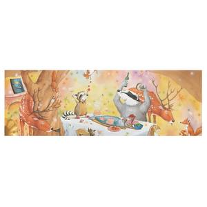 Tableau déco Un festin pour Wassili Toile / Épicéa massif - Multicolore - 90 x 60 cm