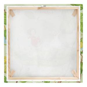 Tableau déco La fée des fraises IV Toile / Épicéa massif - Multicolore - 30 x 30 cm