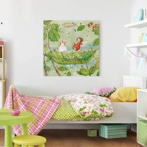 Bild Erdbeerinchen Erdbeerfee IV Leinwand /  Massivholz Fichte - Mehrfarbig - 120 x 120 cm