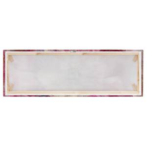 Tableau déco Grunge Flower Toile / Épicéa massif - Multicolore - 90 x 30 cm