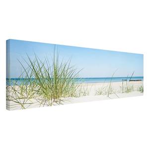 Bild Ostseeküste I Leinwand /  Massivholz Fichte - Mehrfarbig - 90 x 30 cm