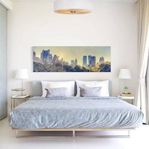 Bild Peaceful Central Park - New York Leinwand /  Massivholz Fichte - Mehrfarbig - 120 x 40 cm