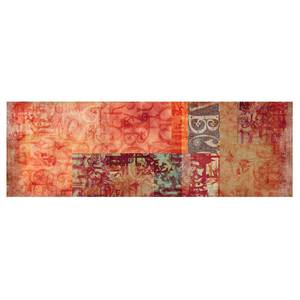 Bild Schriftmuster Leinwand /  Massivholz Fichte - Mehrfarbig - 90 x 30 cm