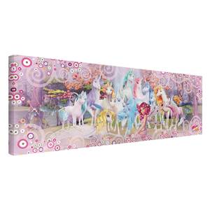 Afbeelding Mia and Me I canvas/massief sparrenhout - meerdere kleuren - 90 x 30 cm