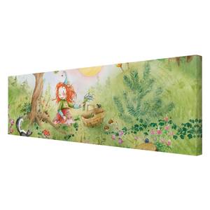 Afbeelding Frida II canvas/massief sparrenhout - meerdere kleuren - 120 x 40 cm