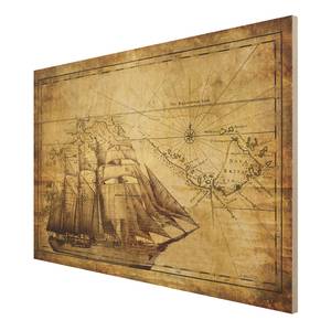 Tableau déco Time of Exploration panneau de bois contreplaqué (bouleau) - Multicolore - 75 x 50 cm