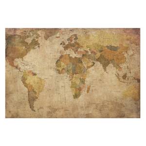 Afbeelding Wereldkaart IV multiplex van berkenhout - meerdere kleuren - 120 x 80 cm