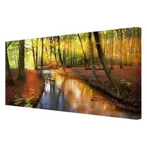 Afbeelding Autumn Fairytale canvas/massief sparrenhout - meerdere kleuren - 160 x 80 cm