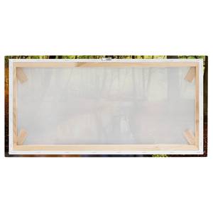 Bild Autumn Fairytale Leinwand /  Massivholz Fichte - Mehrfarbig - 160 x 80 cm