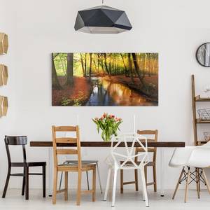 Afbeelding Autumn Fairytale canvas/massief sparrenhout - meerdere kleuren - 100 x 50 cm