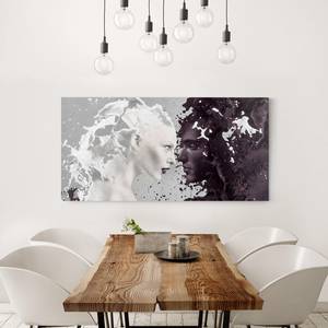 Bild Milk & Coffee III Leinwand /  Massivholz Fichte - Mehrfarbig - 160 x 80 cm