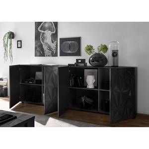 Buffet Prisma I Anthracite brillant - Largeur : 241 cm