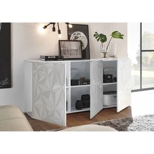 Sideboard Prisma I Hochglanz Weiß - Breite: 181 cm