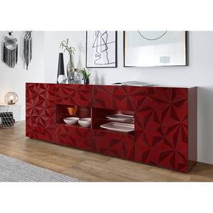 Sideboard Prisma III Hochglanz Rubinrot