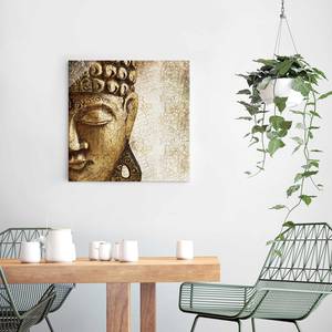 Bild Vintage Buddha ESG Sicherheitsglas - Mehrfarbig - 50 x 50 cm