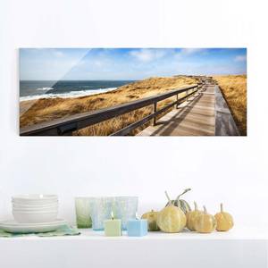 Afbeelding Duinpad aan de Noordzee ESG-veiligheidsglas - meerdere kleuren - 100 x 40 cm