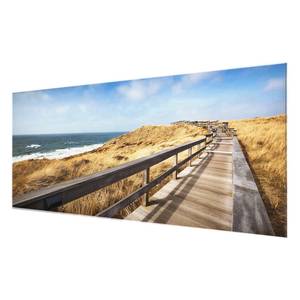 Tableau déco dunes sur l’île de Sylt Verre de sécurité ESG - Multicolore - 100 x 40 cm