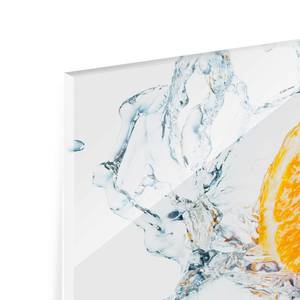 Tableau déco orange fraiche Verre de sécurité ESG - Multicolore - 100 x 40 cm